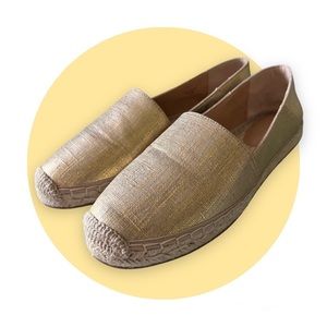 New Gold Metallic BR Espadrille size 8.5